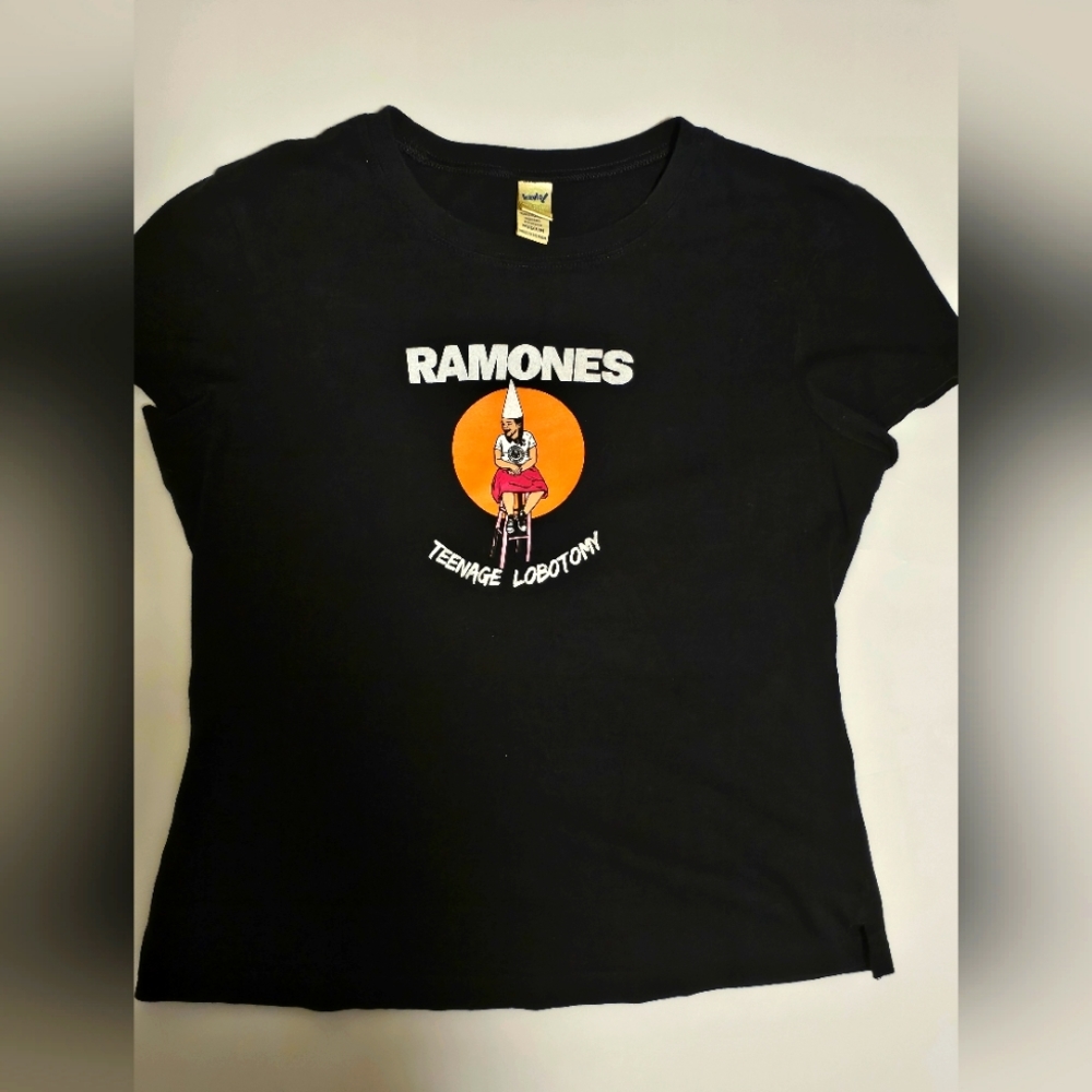 RARE Ramones Teenage Lobotomy Dunce Cap Cotton Band Tee T Shirt